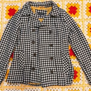 Rue21 Black and White Houndstooth Jacket Y2K